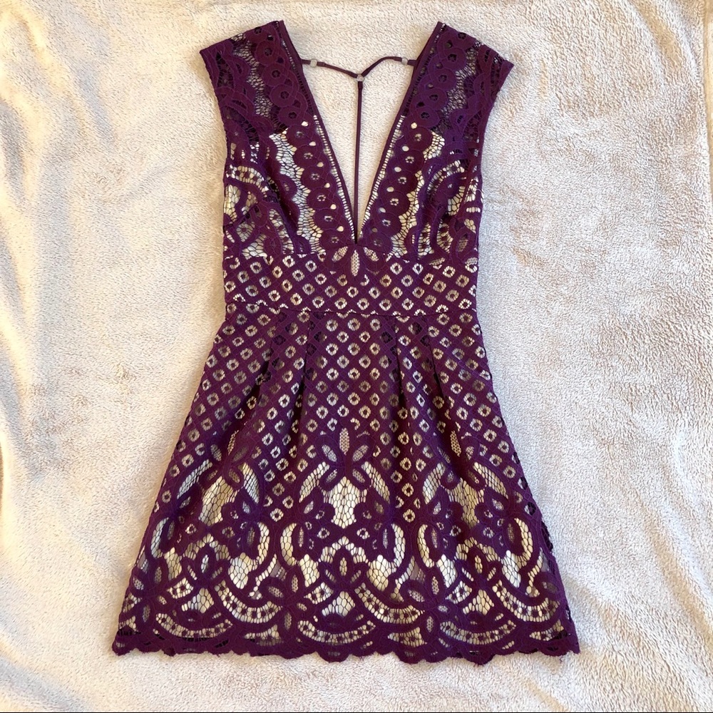 Free People One Million Lovers Lace Mini NWT